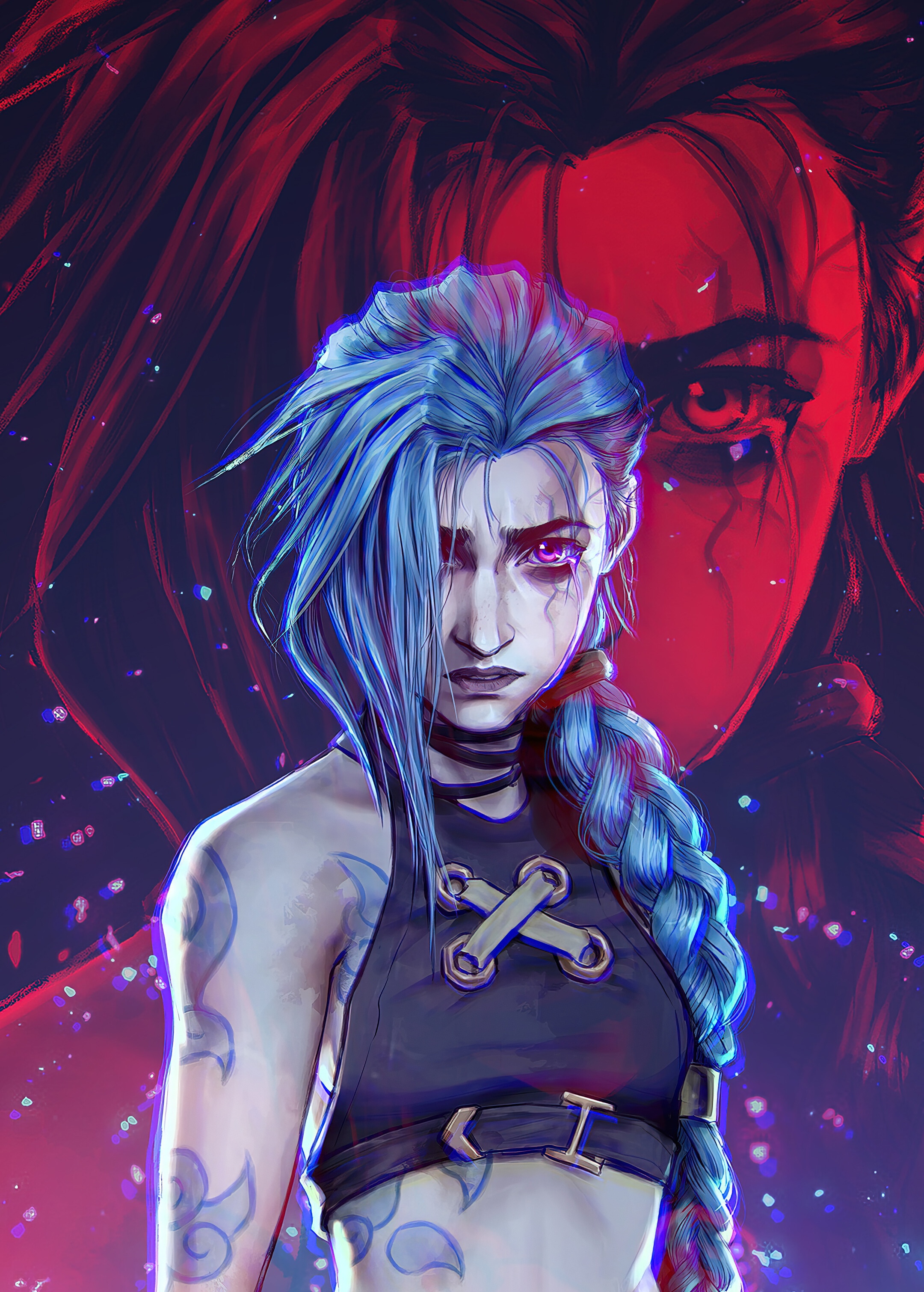 Ultra lesklý obraz na zeď do bytu Jinx